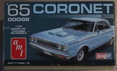 1965 ’65 Dodge Coronet 500 AMT model kit 1:25 scale NEW SEALED Perfect!