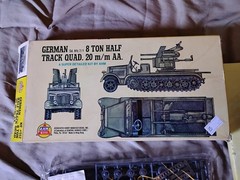 German 8 Ton Half Track Quad 1:72 Model Kit #552 1974 Truck Collectors New