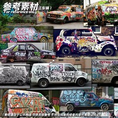 1/35 1/32 Tank Vehicle Model Wall Scene Graffiti Leakage Spray Stencil Template