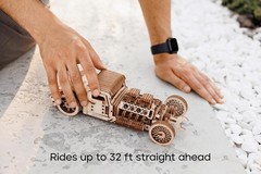 Hot Rod Wooden Model Car Kit – DIY Retro Puzzle Rides Up to 32 Feet