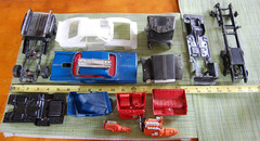 Vintage Junkyard Lot Of Misc. Model Kit Parts See Description Photos tires wheel