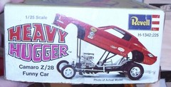 REVELL HEAVY HUGGER CAMARO Z28 FUNNY CAR MODEL KIT 1:25 1970 H-1342
