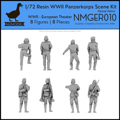NUMODEL NMGER010| 1/72 Resin WWII German Wehrmacht Soldier Scene Kit Panzer 8pc