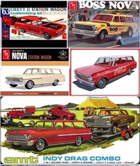 1963 Chevy Nova Wagon CUSTOM 56 DESOTO GRILL / LIGHTS from 1:25 AMT Model Kit 63