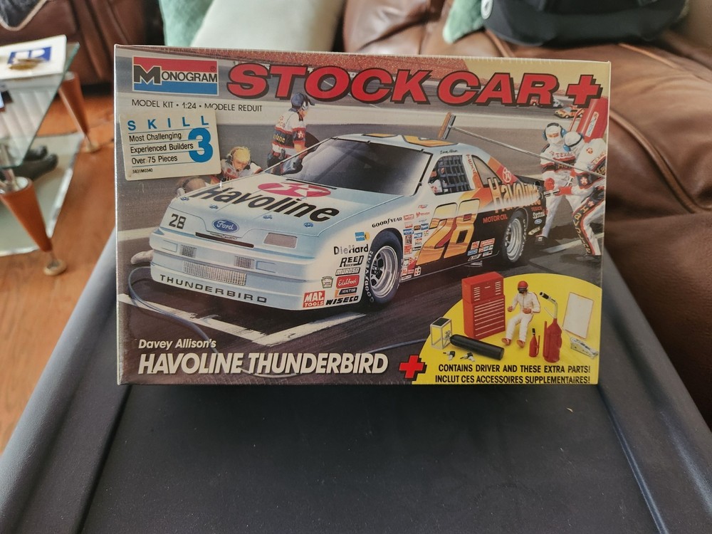 NASCAR Monogram Davey Allison #28 Ford Thunderbird Model Kit Sealed Unopened
