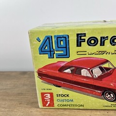 Vtg AMT ’49 Ford Club Coupe 3 in 1 Trophy Series T149 Model Kit In Original Box