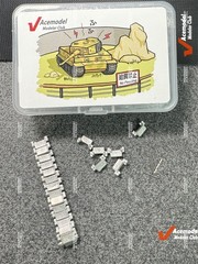 For Force of Valor FOV 1/32 US M5A1 Stuart Tank Metal Workable Tracks w/Pins Set