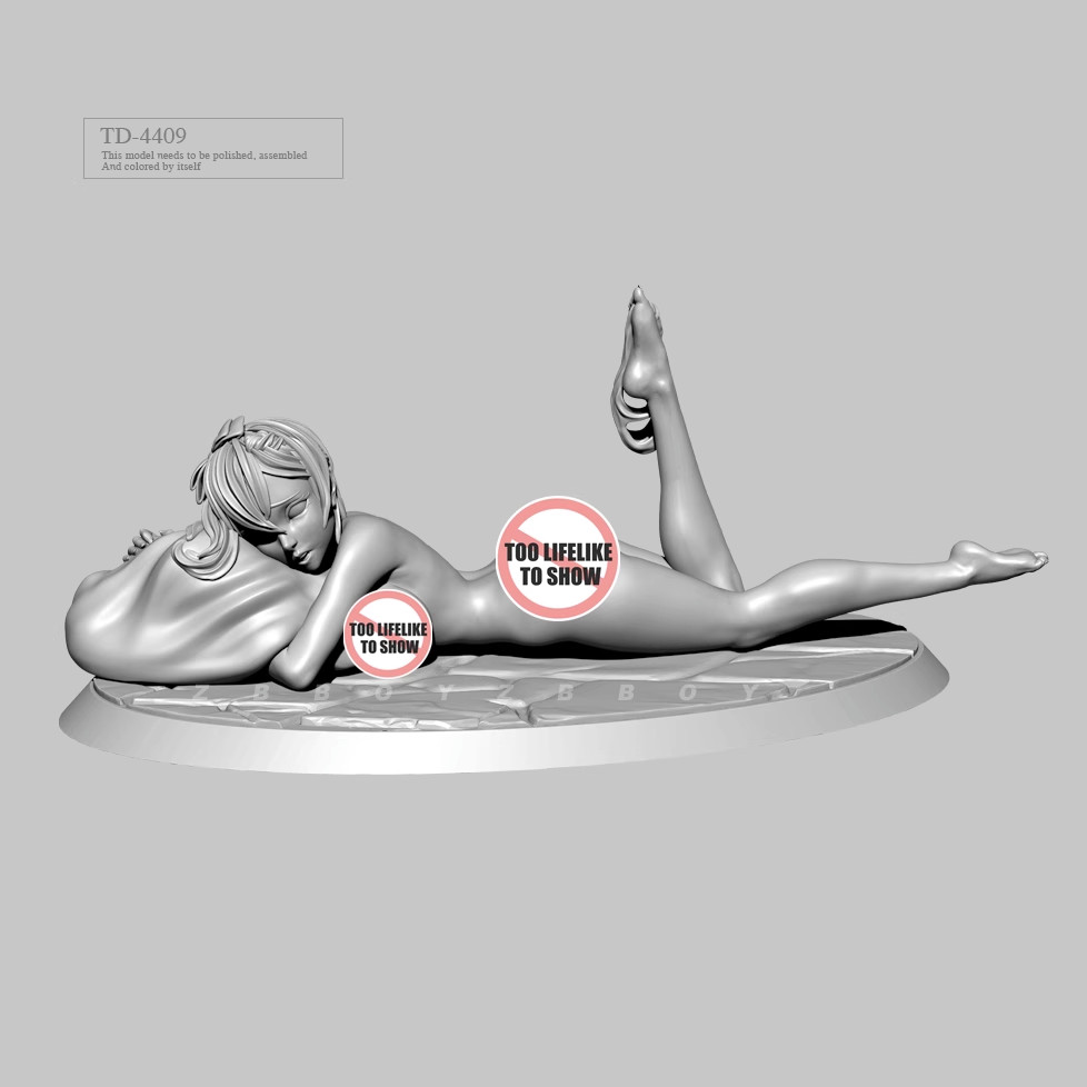 1/35 50mm Resin Sleeping Girl Unpainted Unassembled td-4409-KMMX