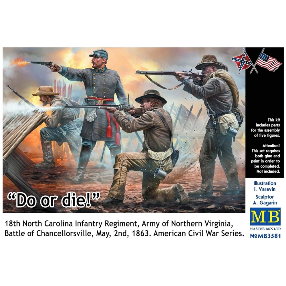 Masterbox 3581 Confederate Soldier Model Kit