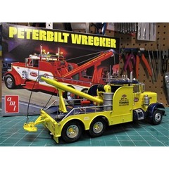 AMT Peterbilt 359 Wrecker Model Kit – 1/25 Scale Buildable 0.5 Liters, Black
