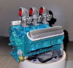 1/8 scale tri-power Pontiac engine Monogram Revell big deuce Rat Hot Street Rod