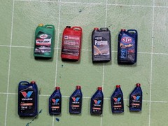  1/18  Scale Valvoline Automotive Oil products; Diorama Shop Austin’s Garage