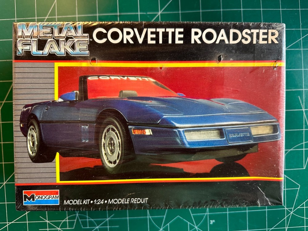 Monogram Metal Flake Corvette Roadster Model Kit # 2742 Factory Sealed Box