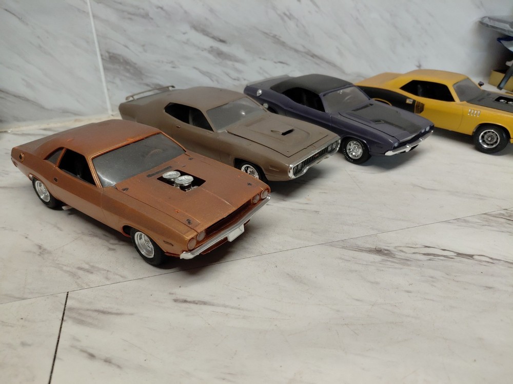 Model Junkyard/parts Plastic ,Nice Custom Car Lot Of 4 Mopars,dusty As Found