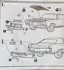 70 Monte Carlo REAR BUMPER from AMT 1:25 Model Kit 1970 Chevrolet