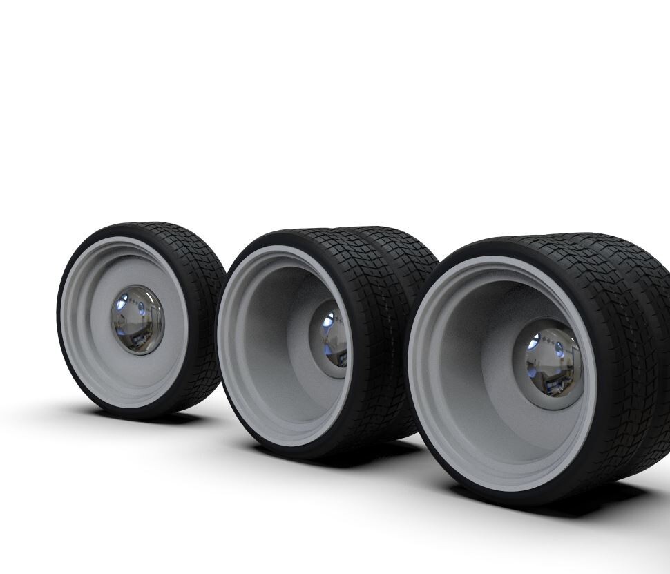 1:25 22″ Steel Smoothie Dually Wheels/Chrome Cap on Low Profile tires.