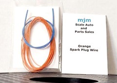 6 Feet Orange Spark Plug Wire 1/24 1/25 Scale Models With Blue Boot Material