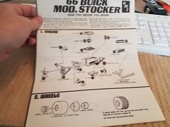 Vintage 1966 Buick Mod Stocker Model Car Instruction Sheet AMT Co.