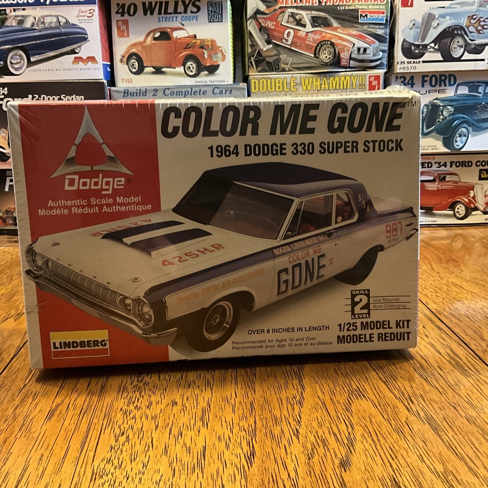 Lindberg Color Me Gone 1964 Dodge 330 Super Sport Kit # 72156 Factory Sealed