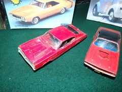 Vintage Lot 6 Built 1:24 Scale Model Car Kits Junkyard Lot Dodge Mopar GTX Charg