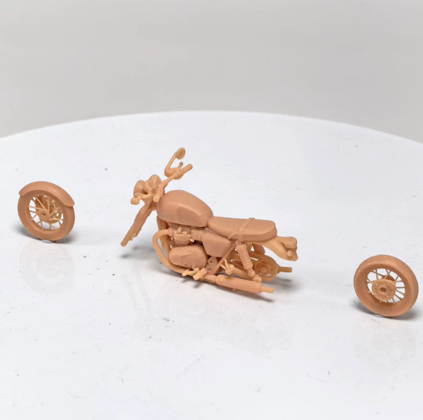 1/64 T120 Classic Retro Motorcycle Model Scene Accessories Colorless 1pc