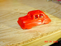 Vintage Mohawk Hard Plastic 1950’s Sedan Red 2-1/4″ j2160