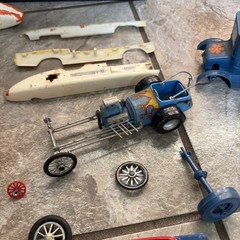 VINTAGE LOT MODEL KITS PLASTIC CARS HOT ROD PARTS and built body