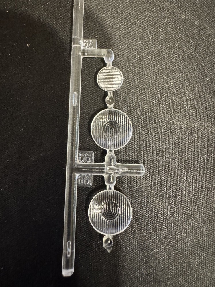 Italeri 3701 Mercedes-Benz 540K Parts Kit Bash Clear Front Light Lens #66E #68E
