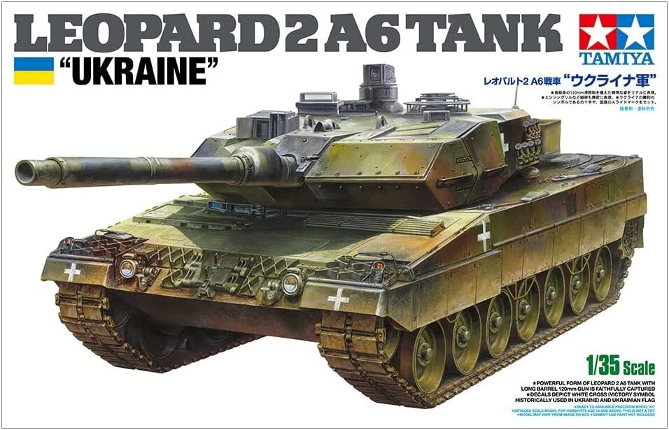 TAMIYA 1/35 LEOPARD 2 A6 TANK UKRAINE Model Kit 25207 From Japan New