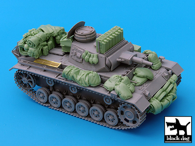Black Dog 1/35 Panzer III Ausf.N Tank Accessories Set WWII (for Dragon) T35030