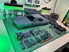 1/8 Scale 1968 AMC Javelin Resin Model Kit with Engine – Huge Size 24 Inch Long