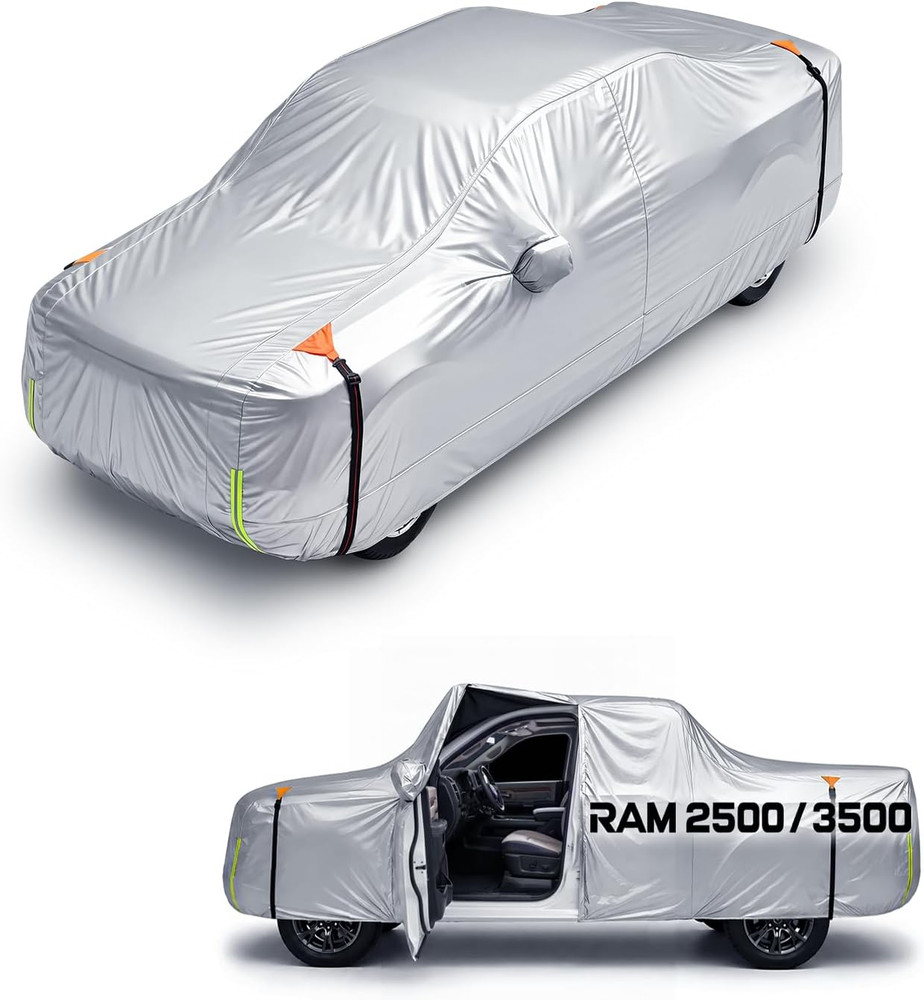 Dodge Ram 2500 3500 Truck Car Cover Accessories, Custom Fit Waterproof All Weath