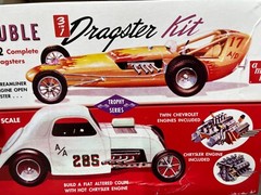 AMT 646 Double Dragster Fiat Tropolino KIT 1:25 MODEL CAR MOUNTAIN niob