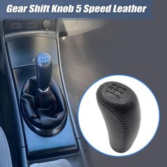 XQSMWF Gear Shift Knob 5 Speed Leather Compatible with Honda Acura