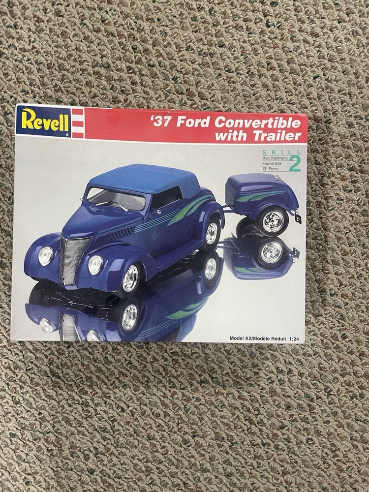 Revell 37 Ford Convertible and Trailer 1937 AMT MPC Monogram