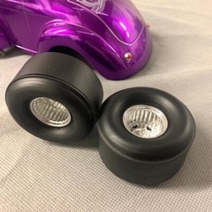 1:18 Muscle Machine scale Rear Centerline Convo Pro wheels on dragster tires