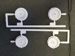 4 – 1968 Mustang GT STOCK STEEL WHEELS from Revell 1:25 Model Kit 68 STEELIES