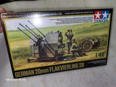 Tamiya German 20mm Flakvierling 38 AA Gun Model Kit 1/48 #32554