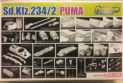 1/35 German Sd.Kfz.234/2 PUMA w/ 3D printed engine ~ Dragon Premium 6943