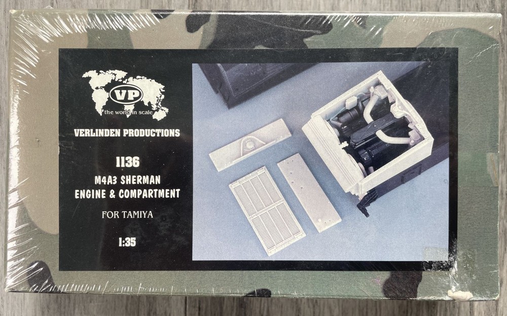 Verlinden M4A3 SHERMAN ENGINE & COMPARTMENT (for Tamiya) Resin Kit 1136 1/35 NOS