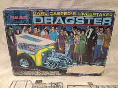 OPEN BOX 1997 Polar Lights CARL CASPER’S UNDERTAKER DRAGSTER Model Kit