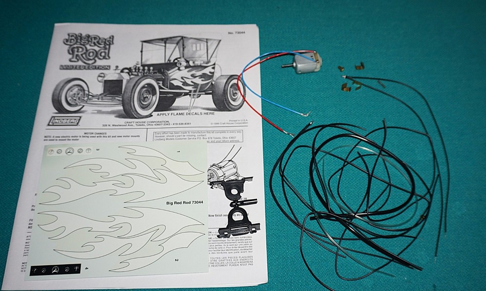 Big Red Rod Lindberg 1/8 #73044 Decals Instructions El. Motor Tubing Clear Tree