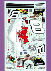 1/24 JWTBM 2002 #8 DALE EARNHARDT JR GOSSAMER BGN CHEVY DECAL SHEET