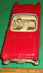 1957 Ford Thunderbid Convertible Red 1/18 Plastic Friction A.M.T. Inc. NICE CAR!