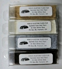 Lot Of 4 Ken’s Kustom Fuzzi-Fur Flocking – Silver Gray, Brown, White & Tan