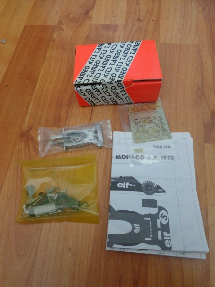 1/43 VINTAGE TAMEO KITS TYRRELL 006 JACKIE STEWART MONACO GP 1973 F1 CAR TMK 174