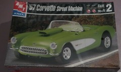 1957 Corvette NOS vintage AMT car model kit Issued in 1998