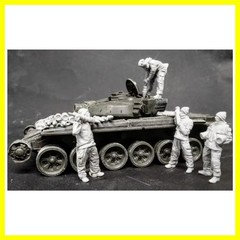 1/35 Scale Die-Cast Resin Figure Model Kit Ukrainian Tank Loaders 5 Figures (…
