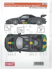 Studio 27 Decal 1/24 McLarenSenn XP Dress Up Decal Brazil #1 for Tamiya JP 11757