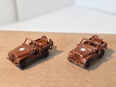 ROCO HO Minitanks Z-143.25 – (2) Jeep M 38 A 1 NO MACHINE GUN Customized Austria